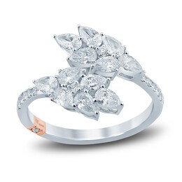 Pnina Tornai Diamond  Ring 1-1/5 ct tw Pear/Round 14K White Gold