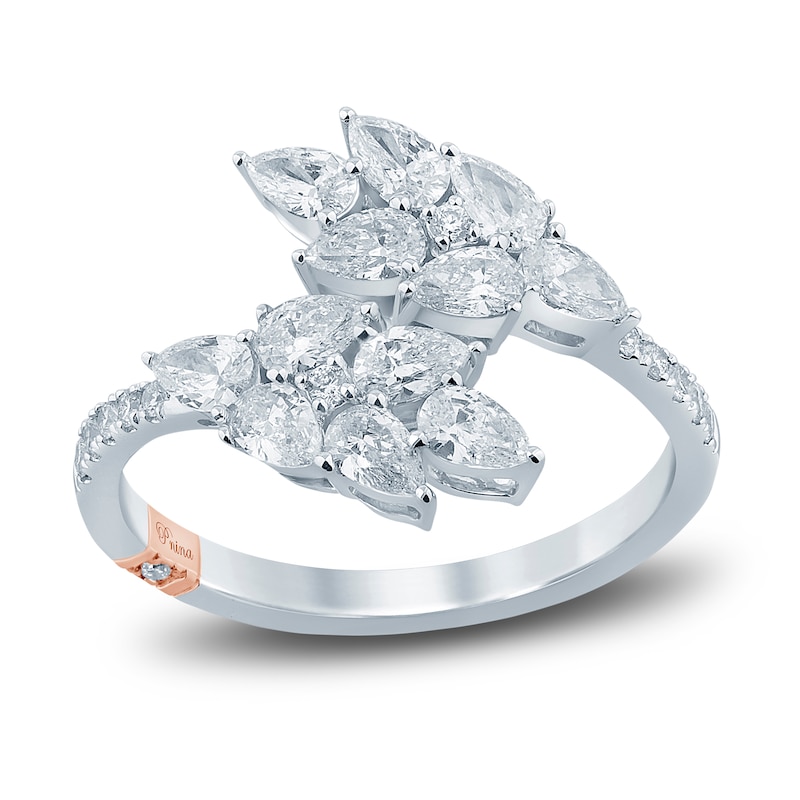 Pnina Tornai Diamond  Ring 1-1/5 ct tw Pear/Round 14K White Gold