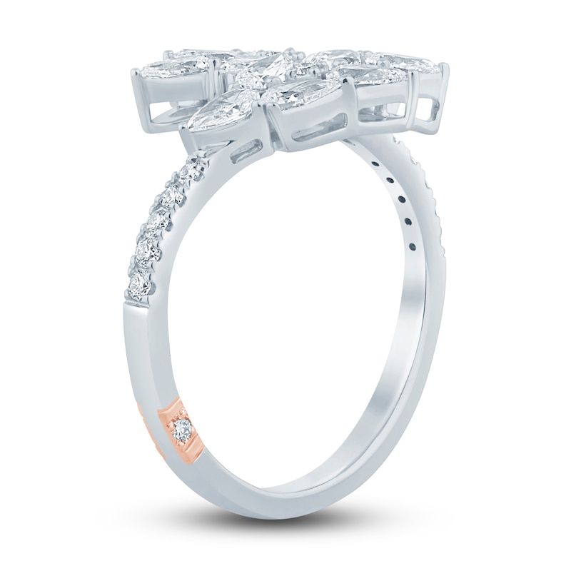 Pnina Tornai Diamond  Ring 1-1/5 ct tw Pear/Round 14K White Gold