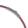 Thumbnail Image 2 of Marco Dal Maso Men's Thin Red Leather Bracelet Sterling Silver 8"