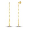 Paperclip/Curb Chain Earrings 14K Yellow Gold