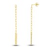 Paperclip/Curb Chain Earrings 14K Yellow Gold