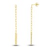 Paperclip/Curb Chain Earrings 14K Yellow Gold
