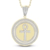 Thumbnail Image 1 of Men's Diamond Ankh Charm 3/4 ct tw Round 10K Yellow Gold