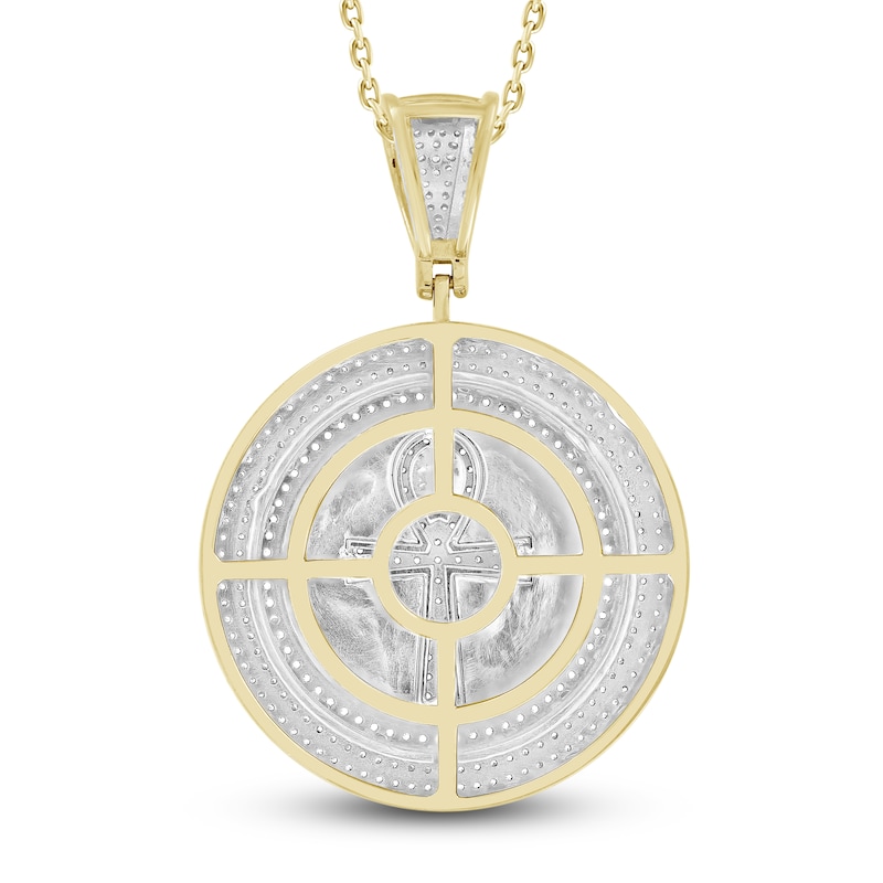 Main Image 3 of Men's Diamond Ankh Charm 3/4 ct tw Round 10K Yellow Gold