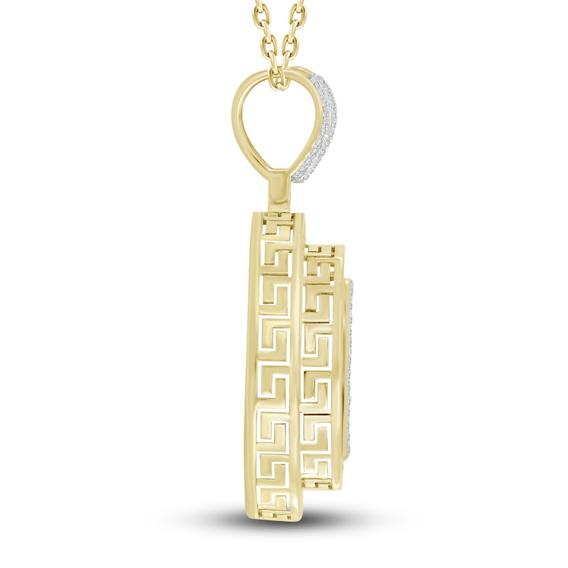 Main Image 4 of Men's Diamond Ankh Charm 3/4 ct tw Round 10K Yellow Gold
