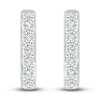 Diamond Bar Stud Earrings 1/10 ct tw Round 10K White Gold