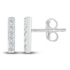 Thumbnail Image 1 of Diamond Bar Stud Earrings 1/10 ct tw Round 10K White Gold