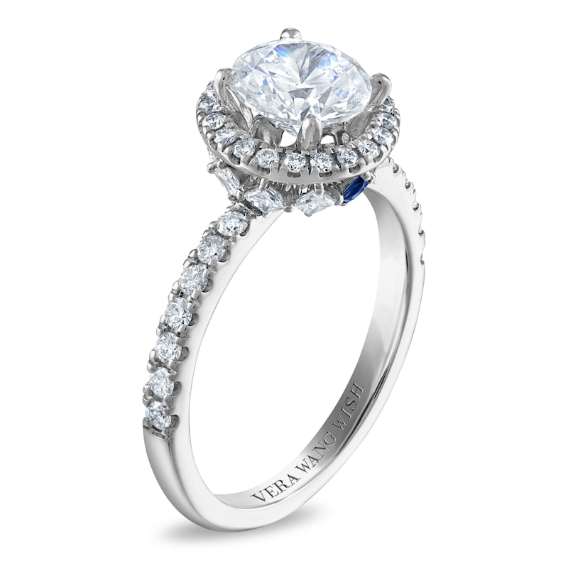 Vera Wang WISH Diamond Engagement Ring 2 ct tw Round 18K White Gold