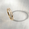 Thumbnail Image 4 of Juliette Maison Natural Blue Zircon Baguette Bar Ring 10K Rose Gold