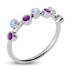 Thumbnail Image 2 of Juliette Maison Natural Amethyst & Natural Aquamarine Ring 10K White Gold