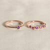 Thumbnail Image 4 of Juliette Maison Natural Amethyst & Natural Aquamarine Ring 10K White Gold