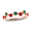 Thumbnail Image 1 of Juliette Maison Natural Emerald & Natural Ruby Ring 10K Rose Gold