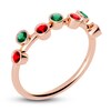 Thumbnail Image 2 of Juliette Maison Natural Emerald & Natural Ruby Ring 10K Rose Gold