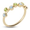 Thumbnail Image 2 of Juliette Maison Natural Peridot & Natural Aquamarine Ring 10K Yellow Gold