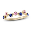 Thumbnail Image 1 of Juliette Maison Natural Blue Sapphire & Natural Pink Tourmaline Ring 10K Yellow Gold