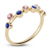 Thumbnail Image 2 of Juliette Maison Natural Blue Sapphire & Natural Pink Tourmaline Ring 10K Yellow Gold