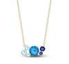 Thumbnail Image 1 of Juliette Maison Natural Multi-Gemstone Pendant Necklace 10K Yellow Gold 18"