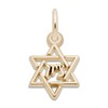Star of David Charm 14K Yellow Gold