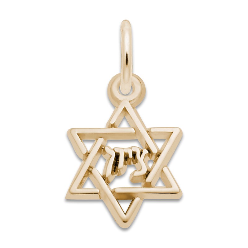 Star of David Charm 14K Yellow Gold