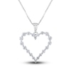 Thumbnail Image 1 of Diamond Heart Pendant Necklace 1/4 ct tw Round 14K White Gold 18"