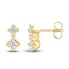 Thumbnail Image 1 of Diamond Drop Earrings 3/4 ct tw Princess/Round 10K Yellow Gold