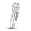 Thumbnail Image 2 of Diamond 3-Stone Engagement Ring 1 ct tw Round/Pear 14K White Gold