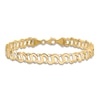 Thumbnail Image 3 of Men's High-Polish Solid Link Chain Bracelet 14K Yellow Gold 8.75"