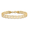 Thumbnail Image 2 of Men's High-Polish Solid Link Chain Bracelet 14K Yellow Gold 8.75"