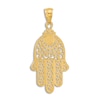 Thumbnail Image 3 of Diamond-Cut Hamsa Charm 14K Yellow Gold