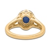 Thumbnail Image 2 of Natural Blue Sapphire Ring 1/5 ct tw Diamonds 14K Yellow Gold