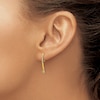 Natural Emerald Drop Earrings 1/20 ct tw Diamonds 14K Yellow Gold