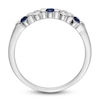 Thumbnail Image 1 of Natural Blue Sapphire Stackable Ring 1/10 ct tw Round 14K White Gold