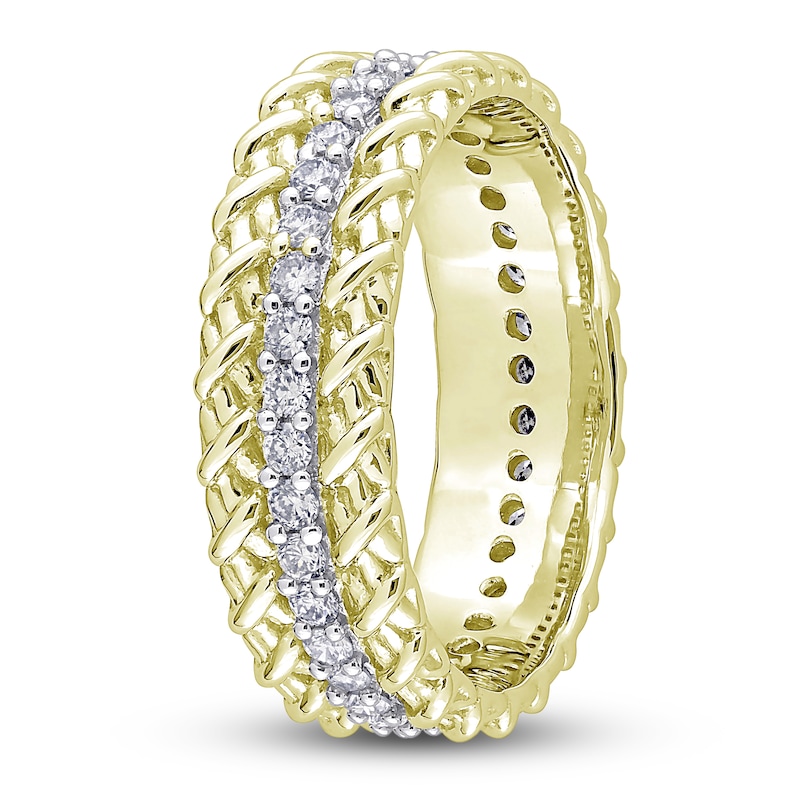 Main Image 2 of Y-Knot Diamond Eternity Band 1/2 ct tw Round 14K Yellow Gold