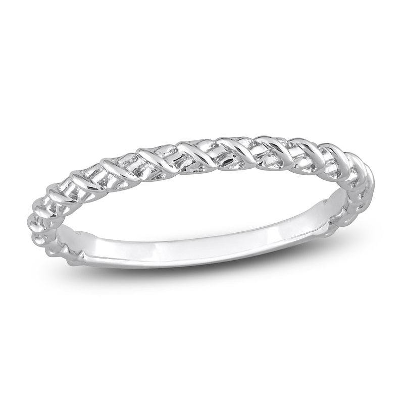 Main Image 1 of Y-Knot Wedding Band 14K White Gold 2.1mm