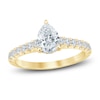 Thumbnail Image 1 of Diamond Hidden Halo Engagement Ring 1-1/2 ct tw Pear/Round 14K Yellow Gold