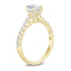 Thumbnail Image 2 of Diamond Hidden Halo Engagement Ring 1-1/2 ct tw Pear/Round 14K Yellow Gold