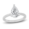 Thumbnail Image 0 of Lab-Created Diamond Engagement Ring 2-1/4 ct tw Pear/Round 14K White Gold