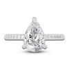 Thumbnail Image 2 of Lab-Created Diamond Engagement Ring 2-1/4 ct tw Pear/Round 14K White Gold