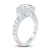 Thumbnail Image 1 of Pnina Tornai Lab-Created Diamond Engagement Ring 2-7/8 ct tw Cushion/Trillion/ Round 14K White Gold