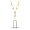 Thumbnail Image 1 of Shy Creation Diamond Paperclip Necklace 7/8 ct tw Round 14K Yellow Gold 18" SC22007995
