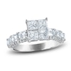 Thumbnail Image 1 of Diamond Engagement Ring 2-5/8 ct tw Princess/Round/ Emerald 14K White Gold