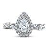 Thumbnail Image 3 of Certified Diamond Engagement Ring 1 ct tw Pear/Marquise/ Round 14K White Gold