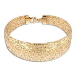Italia D'Oro Solid Omega Chain Bracelet 14K Yellow Gold 7.5"