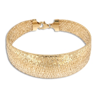 Italia D'Oro Solid Omega Chain Bracelet 14K Yellow Gold 7.5"