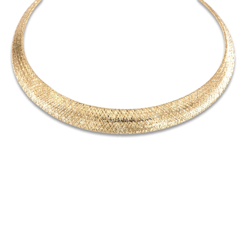 Main Image 2 of Italia D'Oro Solid Omega Chain Bracelet 14K Yellow Gold 7.5"