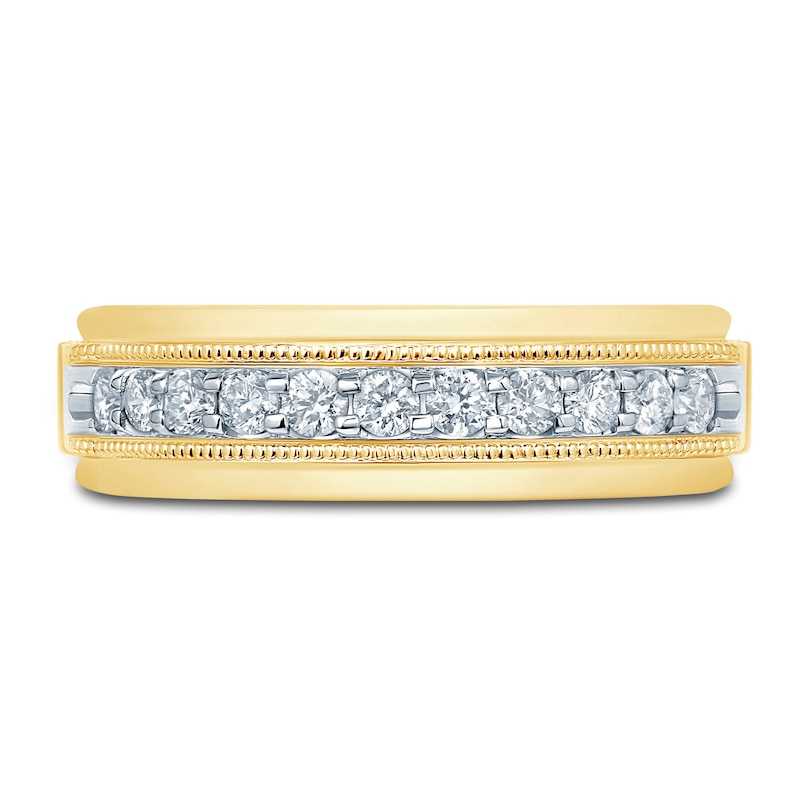 Main Image 3 of Men's Diamond Anniversary Band 1/2 ct tw Round 14K Yellow Gold