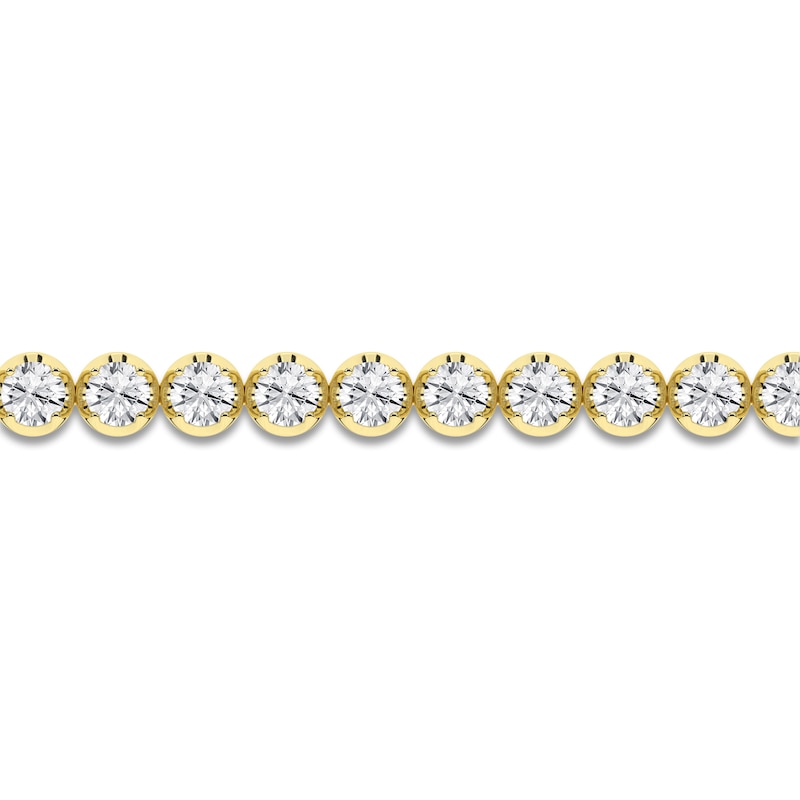Main Image 2 of Lab-Grown Diamond Tennis Bracelet 3 ct tw 14K Yellow Gold 7.25"