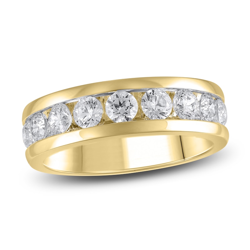 Main Image 1 of Men's Diamond Anniversary Ring 2 ct tw Round 14K Yellow Gold