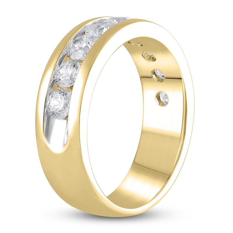 Main Image 2 of Men's Diamond Anniversary Ring 2 ct tw Round 14K Yellow Gold
